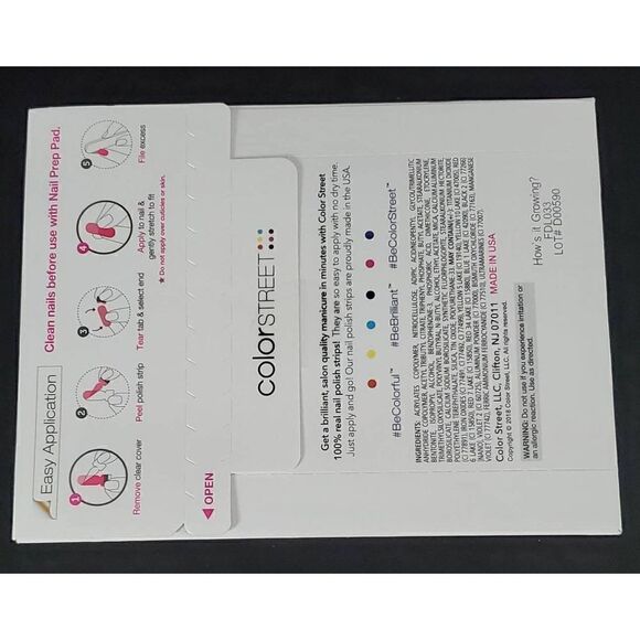 NEW IN PACKAGE COLOR STREET 100% NAIL POLISH STRIPS - Picture 2 of 2